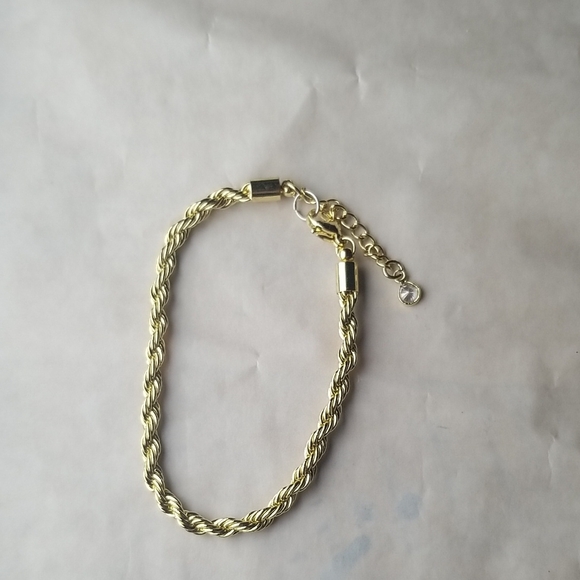 Gold Tone Twisted Bracelet - Picture 4 of 4